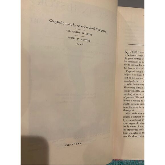 MUSIC IN HISTORY Reference Book-The Evolution- McKinney Anderson H/C 1940 - Picture 3 of 8